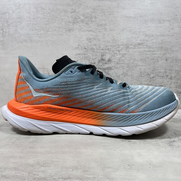 Hoka One One Mach 5 Running Shoes - Men's Size 9 - Blue Orange - Picture 2 of 10